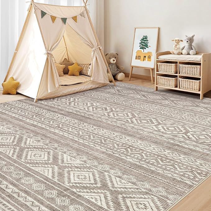 cotiled 9x12 Area Rugs Living Room Rug: Washable Boho Rugs - Image 7