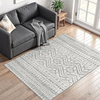 Miukiki 4x6 Area Rug for Living Room Moroccan Washable Rugs Non Slip Indoor - Image 9