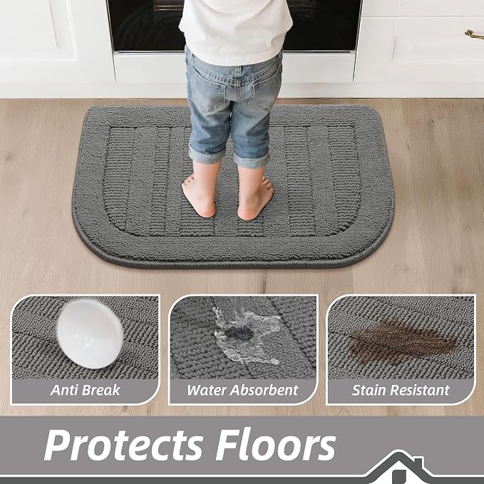 BEQHAUSE 30x18 Inch Kitchen Rug Mat Durable Kitchen Rugs Non-Slip Washable - Image 4