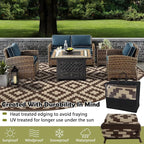 SAND MINE Reversible Mats, Plastic Straw Rug, Modern Area Rug, Large Floor Mat - Image 4