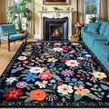 10x14 Area Rugs for Living Room: Floral Washable Rug Vintage Large Soft Boho by PLHXFRSoftAreaRugs