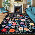 Area Rugs 9x12 Living Room: Floral Washable Rug Vintage Large Soft Boho by PLHXFRSoftAreaRugs