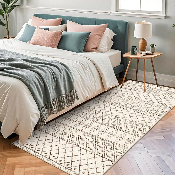 3x6 Washable Kitchen Runner Rug: Non Slip Moroccan Hallway Runners - Image 4