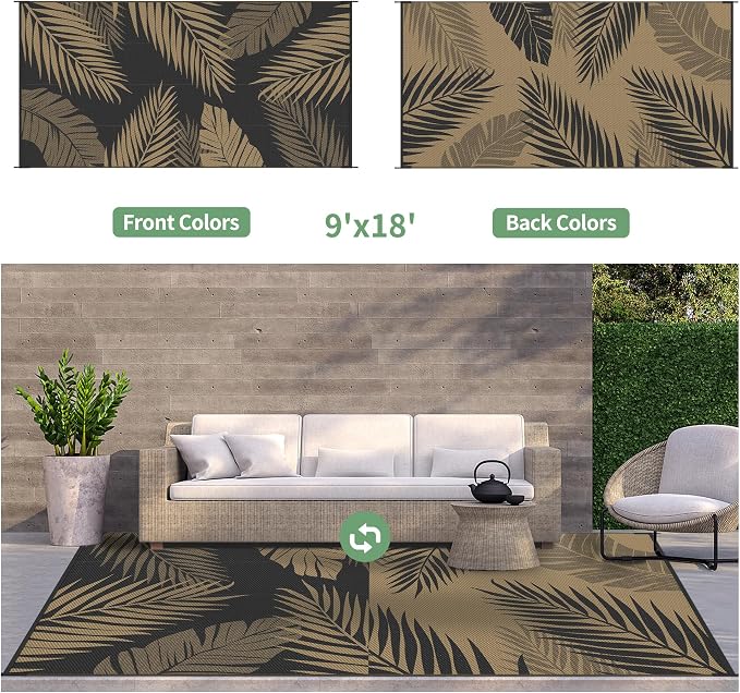 GENIMO Outdoor Rug 9' x 18' Waterproof - Image 2