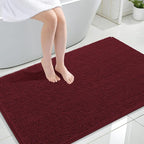 OLANLY Large Bathroom Rugs 47x32, Soft Absorbent Chenille Bath Rugs, Rubber by OLANLY