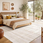 Nakagishi 8x12 Area Rugs Living Room: Washable Boho Large Neutral Soft - Image 6