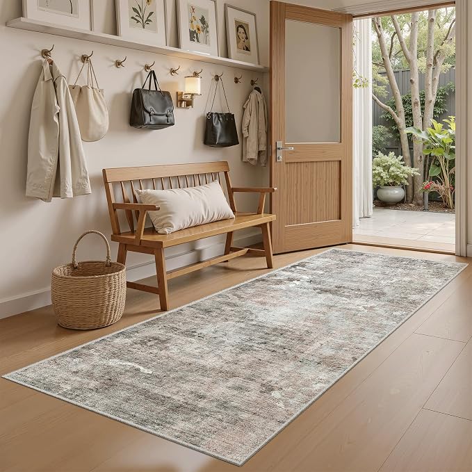 Soalmost Runner Rug 2x6 Washable Non-Slip Kitchen Runner Rugs by Soalmost