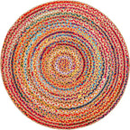 Hausattire Bohemian Braided Rug 4' Round - Image 6