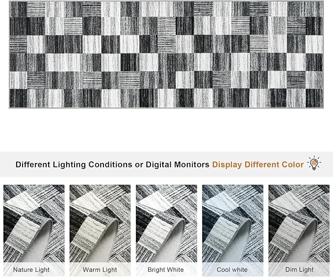 Terrug Black and White Runner Rugs - Image 4