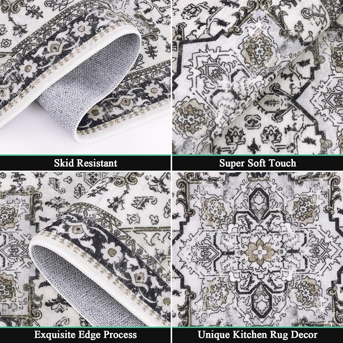 HEBE Boho Kitchen Rug Sets 3 Piece - Image 4