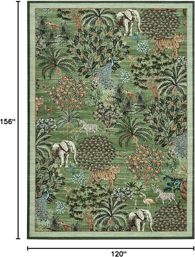 GarveeHome Jungle Rug 10x13 Washable Area Rugs - Image 2