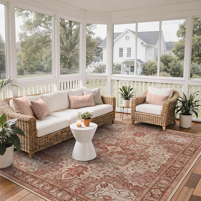 GENIMO Outdoor & Indoor Area Rug 8'x10', Waterproof, Non-Shedding, Easy Cleaning - Image 3