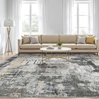8x10 Area Rugs Living Room: Washable Large Abstract Modern Soft Rug Stain - Image 5