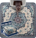 Hompet Cat Litter Mat 2 Pack, 36x36 Large Machine Washable Trapping Mats by Hompet