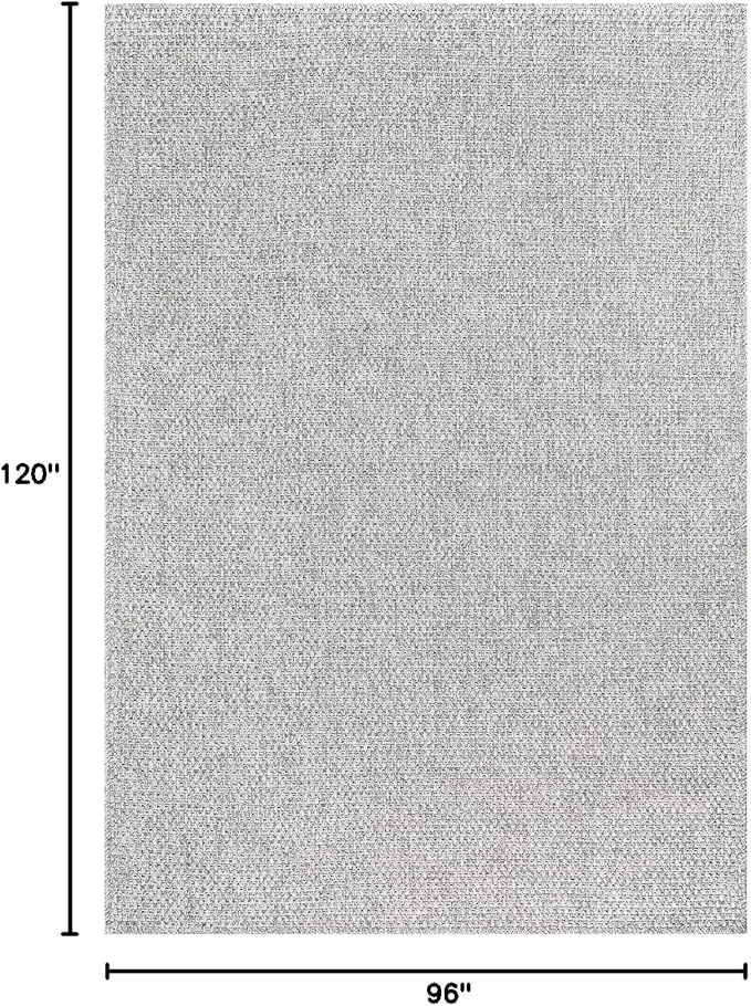 CAMILSON Easy Jute Rug 8x10, Indoor Outdoor Grey Color Area Rugs - Image 2