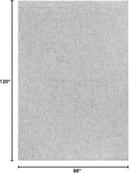 CAMILSON Easy Jute Rug 8x10, Indoor Outdoor Grey Color Area Rugs - Image 2