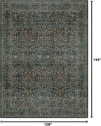 Washable Dark Green Rug for Living Room - Image 2