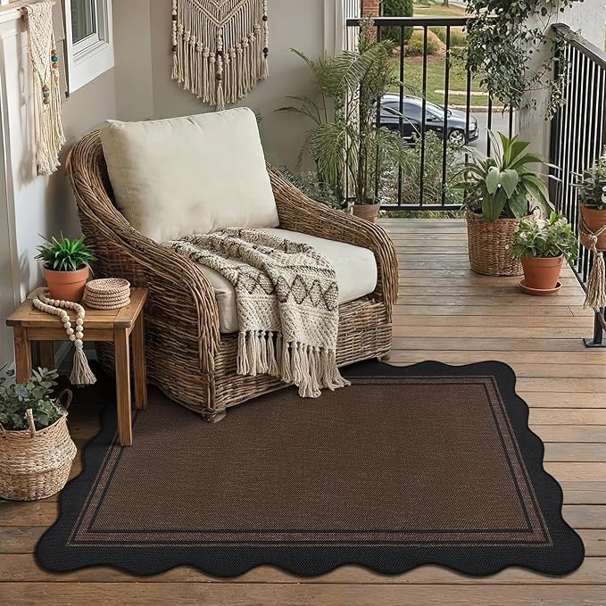 Easy Jute 3x5 Outdoor Rug Washable Non Slip Rug - Image 2