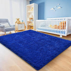 9x12 Blue Area Rugs for Living Room, Large Fluffy Shag Rug for Bedroom Boys - Image 4