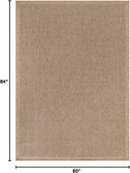 CAMILSON Easy Jute Rug 5x7, Indoor Outdoor Natural Color Fiber Area Rugs - Image 2