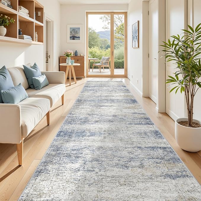 3x14 Washable Runner Rug for Hallway, Non-Slip Long Hallway Runner for Entryway by Restydon