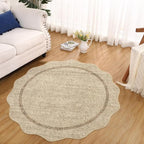 GarveeHome Scalloped Round Rugs 6Ft Washable Area Rug - Image 7