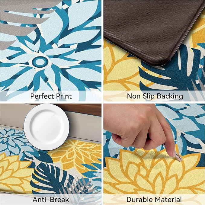 Arenarug Kitchen Mats for Floor 2PCS Cushioned Anti Fatigue Kitchen Mats - Image 8