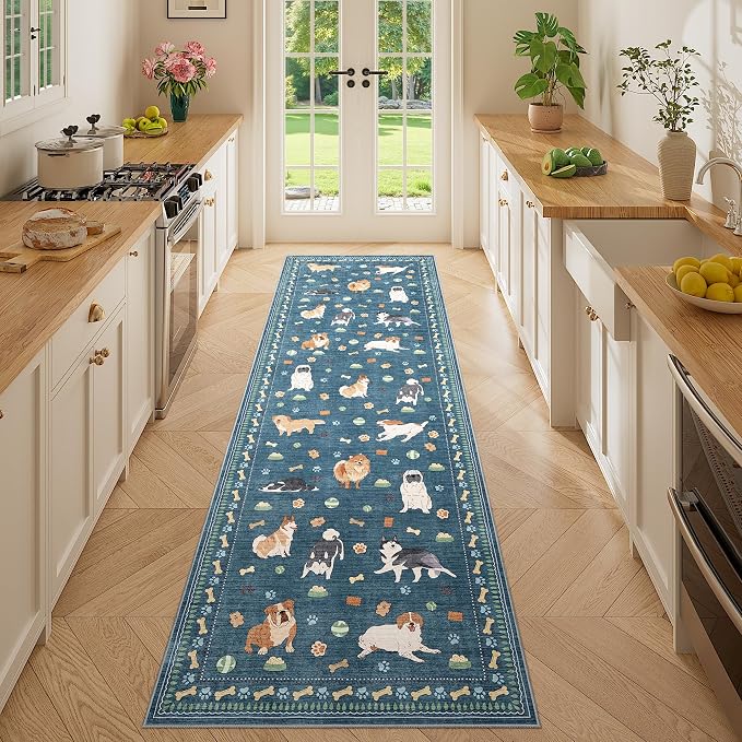 DUKINO 2.6x8 Washable Runner Rug by DUKINO