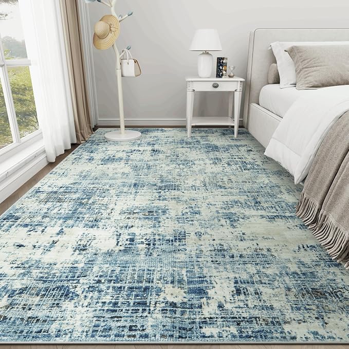 10x14 Area Rugs for Living Room Washable Rug: Anti-Skid Abstract Modern Living - Image 9