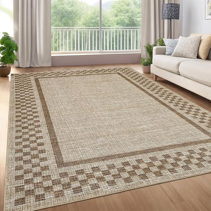 GarveeHome Modern Bordered 8x10 Area Rugs by GarveeHome