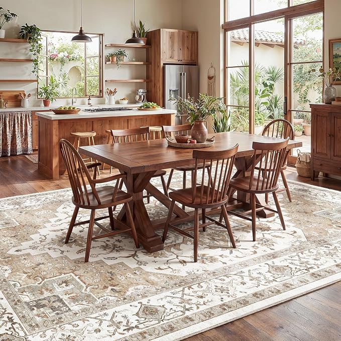 Amada 8x10 Area Rugs, Low-Profile Large Washable Area Rug - Image 8