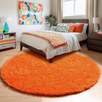 Amdrebio Orange Circle Round Rug 6Ft - Image 5