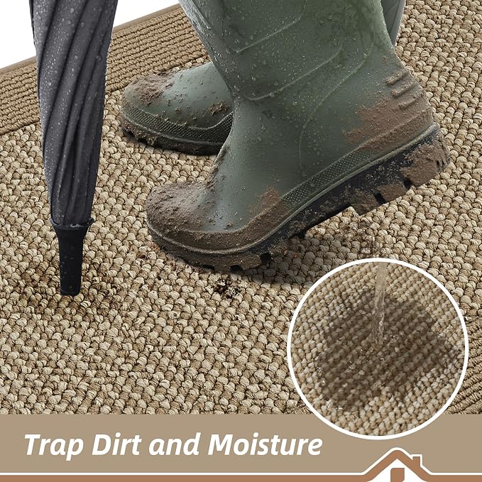 BEQHAUSE Indoor Door Mat 20" x 48", Dirt Trapper Door Mats Non-Slip Entryway - Image 3