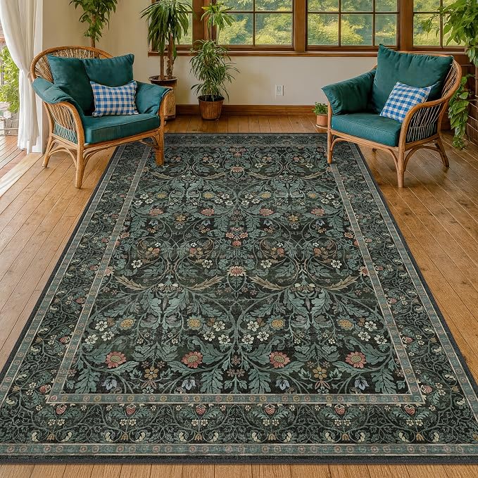 Washable Rugs for Living Room Dining Room 6x9 Stain Resistant - Image 3