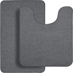 Bosap Bathroom Rugs Set 2 Pieces, Thin Bathroom Mats, Toilet Rugs, Quick Dry - Image 7