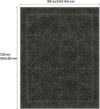GENIMO 8x10 Area Rug for Living Room, Washable Vintage Floral Low Pile Non-Slip - Image 2