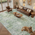 Soalmost 9x12 Area Rugs for Living Room, Non-Slip Machine Washable Vintage Rugs - Image 2