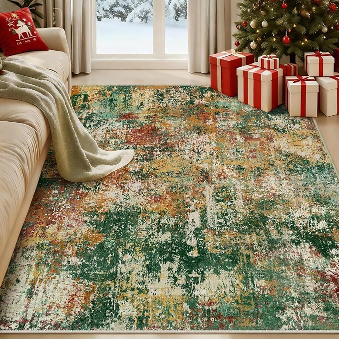 RELEANY Washable Area Rugs 5'x7' Non-Slip Modern Abstract Soft - Image 9
