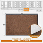 Mibao Front Door Mat Indoor Entrance, Dirt Trapper Welcome Mat - Image 2