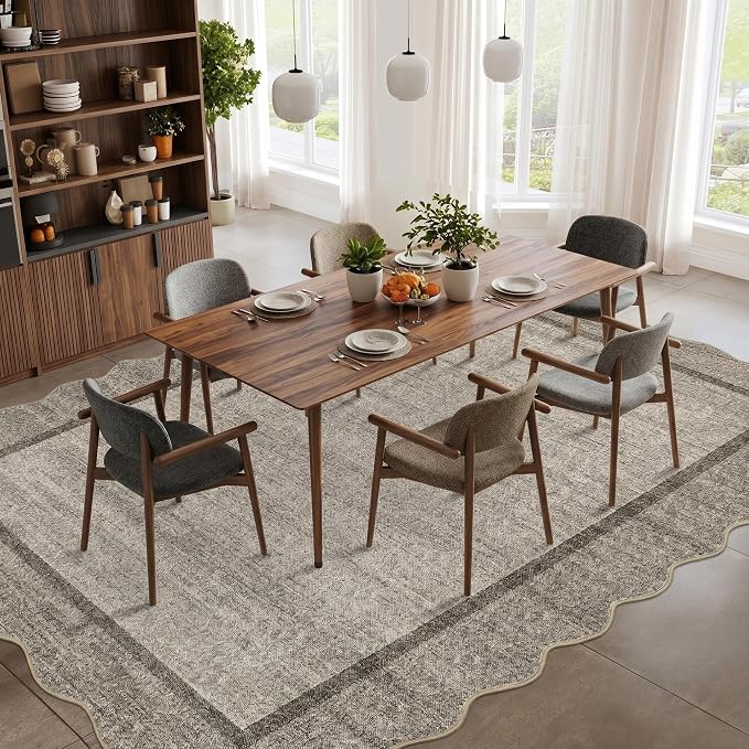 GarveeHome Scalloped Washable Rug 6x9 Rugs - Image 7