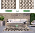 GENIMO 5'x8' Outdoor Rug Waterproof, Reversible Mats, Outdoor Area Rug - Image 4