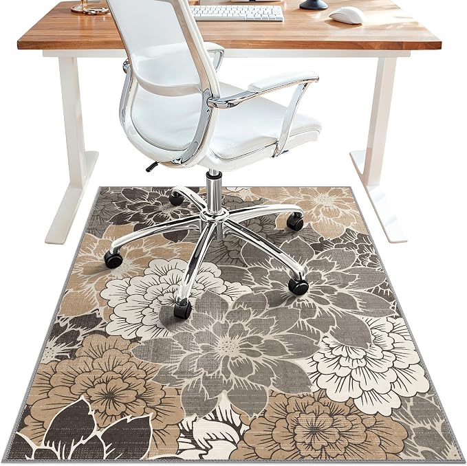 36"x48" Office Chair Mat for Hardwood Tile Floor, Under Desk Carpet Protector by BESBLEE