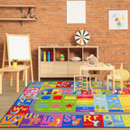 Kids Rug for Playroom Classroom, ABC Alphabet Numbers Play Toddlers Rugs - Image 3