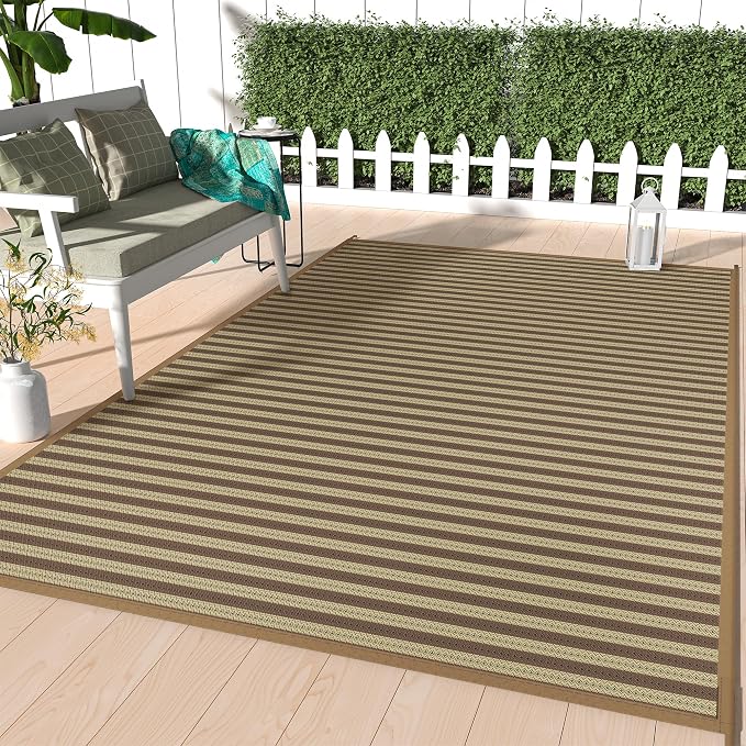 GENIMO Outdoor Rug for Patio Clearance, Lightweight Waterproof RV Camping Mat by GENIMO