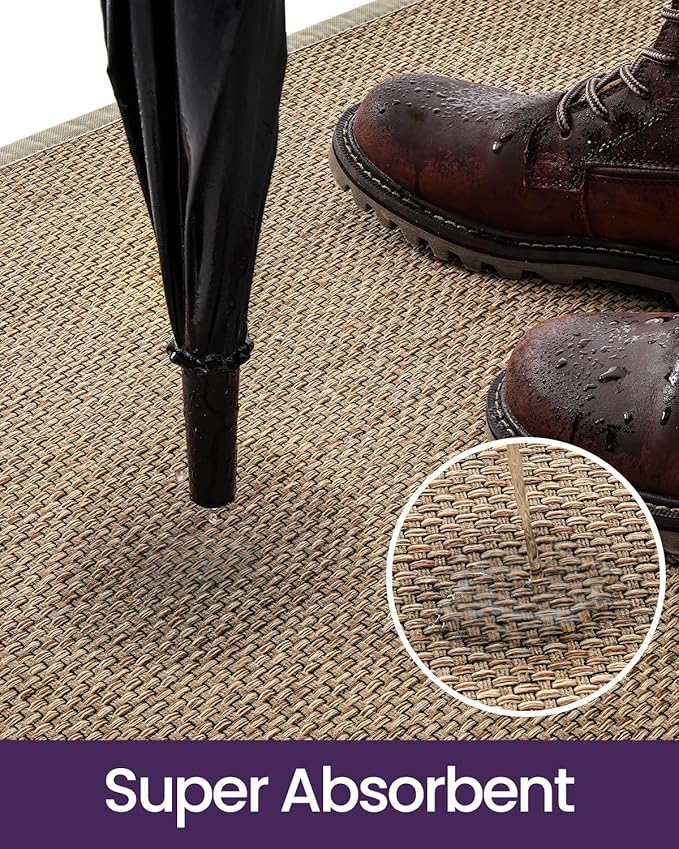 DEXI Ultra Thin Entryway Indoor Door Mat 17x30, Non Slip Rubber Backing Inside - Image 6