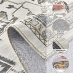 10x14 Area Rugs for Living Room, Washable Non Slip Vintage Distressed Stain - Image 8