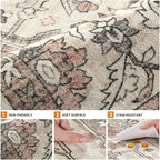 10x12 Area Rugs Living Room: Washable Vintage Rug Large Non-Slip Stain - Image 8