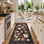 DUKINO 3x6 Runner Rug, Washable Soft Floral Hallway Runner Rug - Image 4