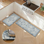 GENIMO Kitchen Mats for Floor 2PCs, Washable Anti Fatigue Mat for Cushioned - Image 2