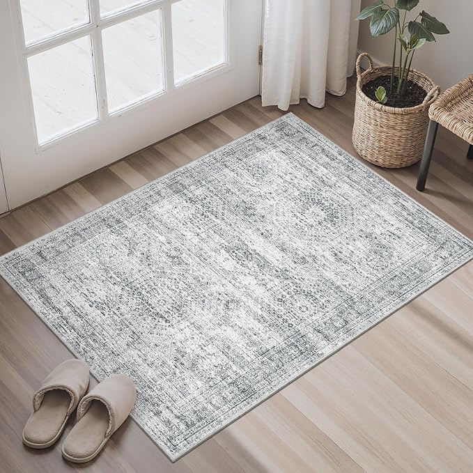 Soalmost 2x3 Washable Rugs for Kitchen, Powder Room Small Area Rug Non-Slip - Image 2